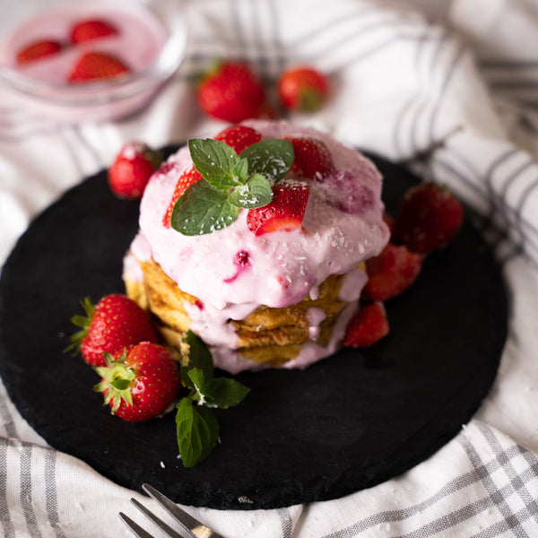 Very Very Strawberry Protein Pancakes