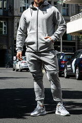 Performance Zipper | Mid Grey Melange