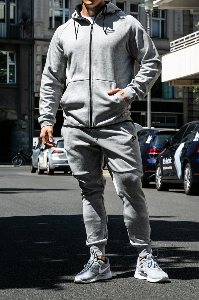 Performance Zipper | Mid Grey Melange