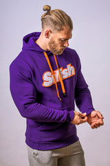 Hoodie-lila-mit-swish-logo-seitlich